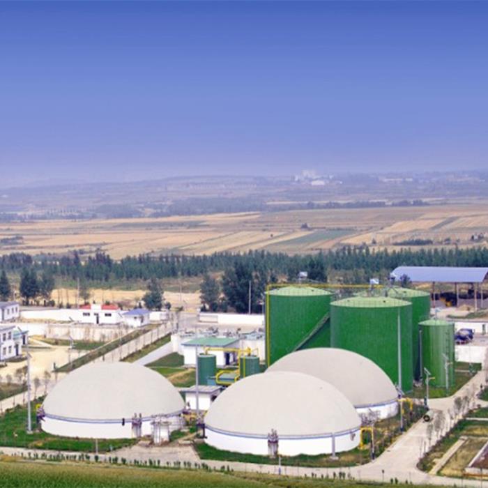 Pemegang Biogas Membran Double dipasang